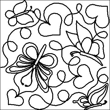 (image for) Butterfly and Hearts Meander-L02524*